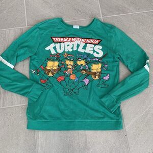 Nickelodeon Teenage Mutant Ninja Turtles Vintage Style Green Sweater Size L
